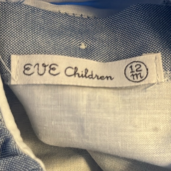 EVE Children Sz 12 M‎ blue two piece girls set dress / blouse bloomers - Picture 5 of 6